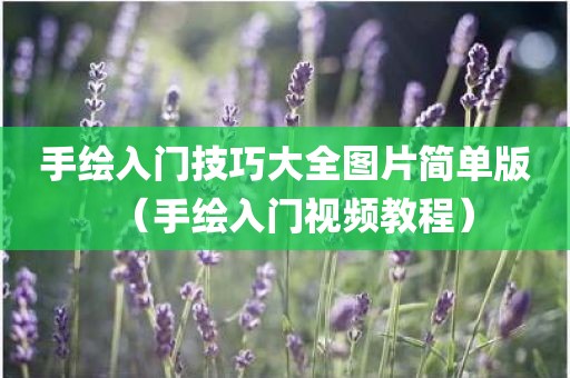 手绘入门技巧大全图片简单版（手绘入门视频教程）