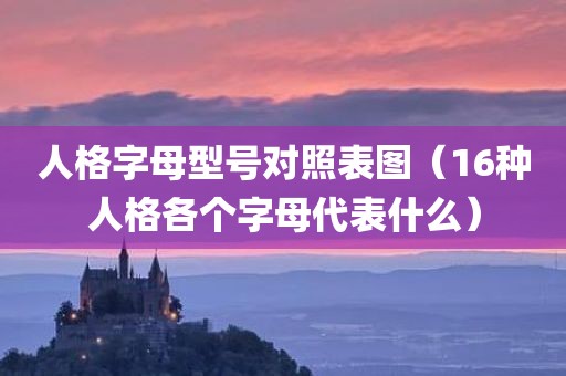 人格字母型号对照表图（16种人格各个字母代表什么）