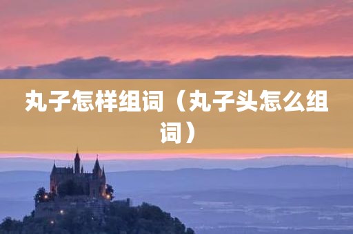 丸子怎样组词（丸子头怎么组词）