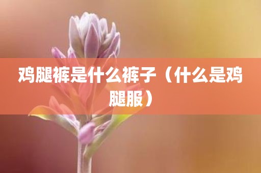 鸡腿裤是什么裤子（什么是鸡腿服）