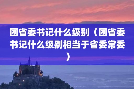 团省委书记什么级别（团省委书记什么级别相当于省委常委）