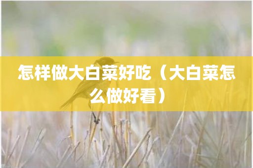 怎样做大白菜好吃（大白菜怎么做好看）