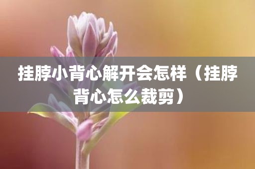 挂脖小背心解开会怎样（挂脖背心怎么裁剪）