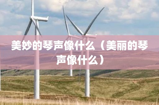 美妙的琴声像什么（美丽的琴声像什么）