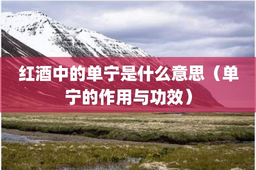 红酒中的单宁是什么意思(单宁的作用与功效)