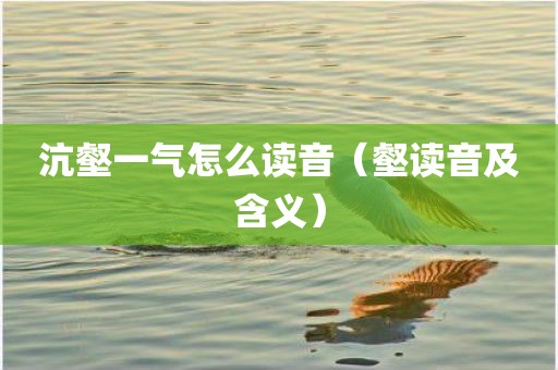 沆壑一气怎么读音（壑读音及含义）