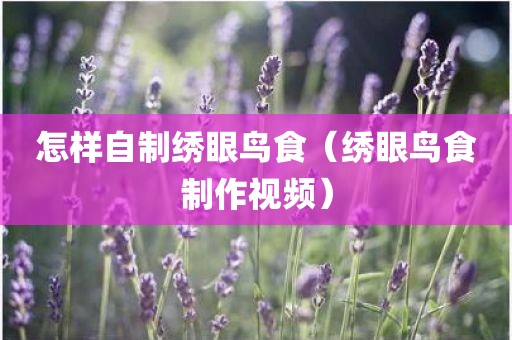怎样自制绣眼鸟食（绣眼鸟食制作视频）