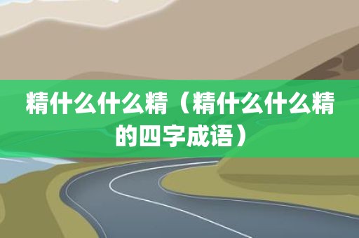 精什么什么精（精什么什么精的四字成语）