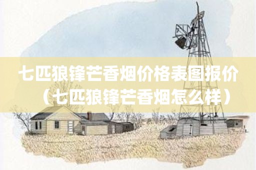 七匹狼锋芒香烟价格表图报价（七匹狼锋芒香烟怎么样）