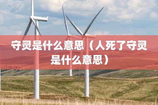 守灵是什么意思（人死了守灵是什么意思）