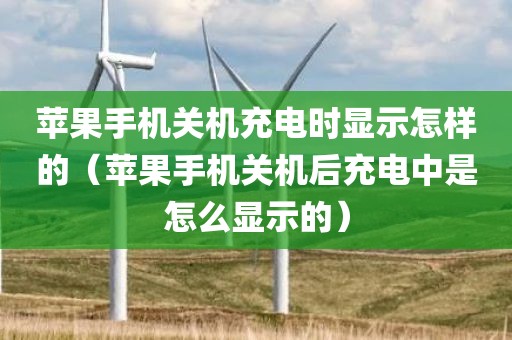 苹果手机关机充电时显示怎样的（苹果手机关机后充电中是怎么显示的）