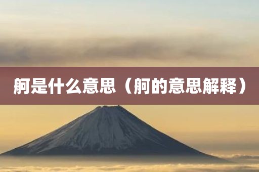 舸是什么意思（舸的意思解释）