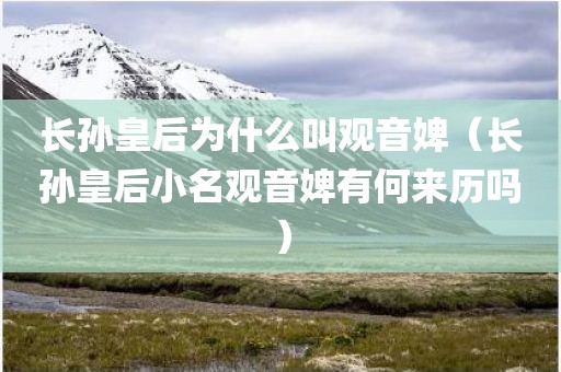 长孙皇后为什么叫观音婢（长孙皇后小名观音婢有何来历吗）