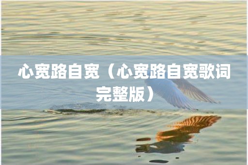 心宽路自宽（心宽路自宽歌词完整版）