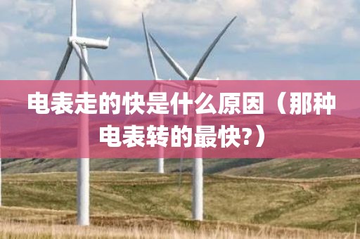 电表走的快是什么原因（那种电表转的最快?）