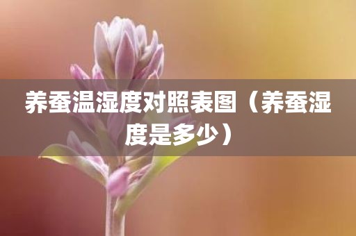 养蚕温湿度对照表图（养蚕湿度是多少）