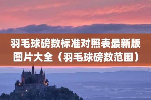 羽毛球磅数标准对照表最新版图片大全（羽毛球磅数范围）