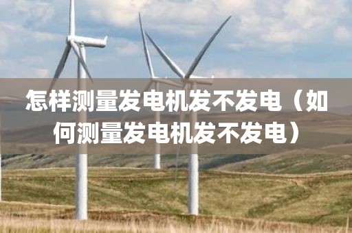 怎样测量发电机发不发电（如何测量发电机发不发电）