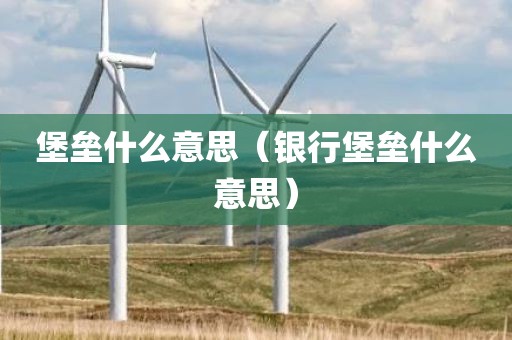 堡垒什么意思(银行堡垒什么意思) 堡垒什么意思(银行堡垒什么意思)