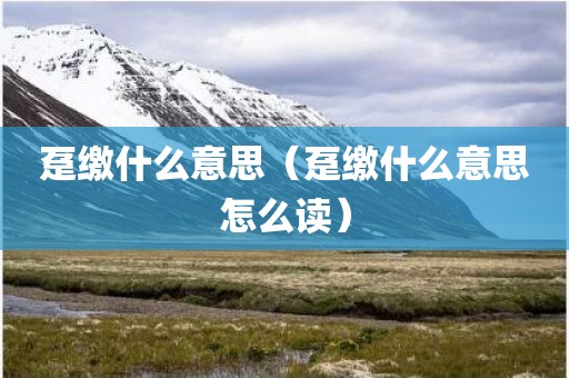 趸缴什么意思（趸缴什么意思怎么读）