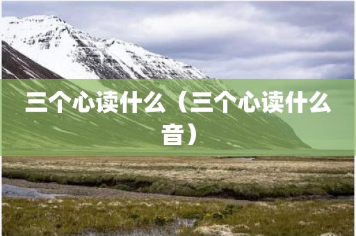 三个心读什么（三个心读什么音）