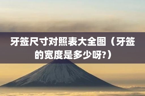 牙签尺寸对照表大全图（牙签的宽度是多少呀?）