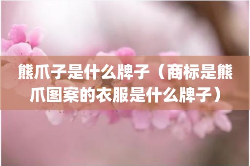 熊爪子是什么牌子（商标是熊爪图案的衣服是什么牌子）