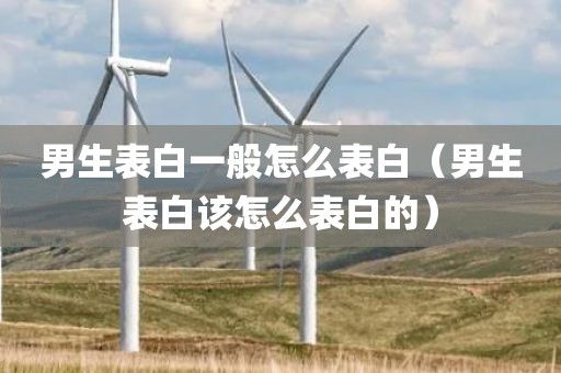 男生表白一般怎么表白（男生表白该怎么表白的）
