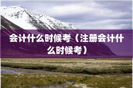 会计什么时候考（注册会计什么时候考）