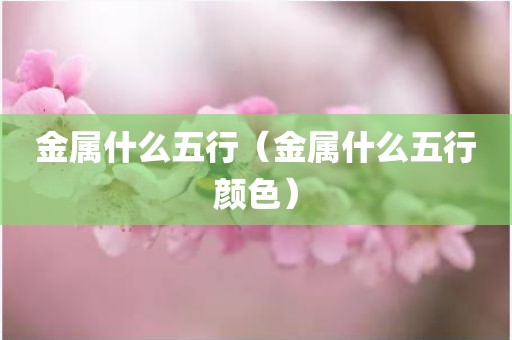 金属什么五行（金属什么五行颜色）