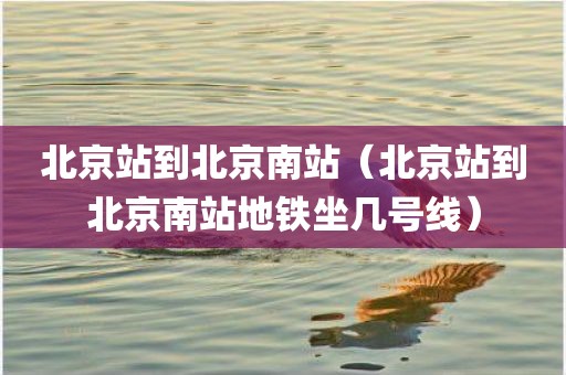 北京站到北京南站（北京站到北京南站地铁坐几号线）
