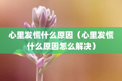心里发慌什么原因(心里发慌什么原因怎么解决)