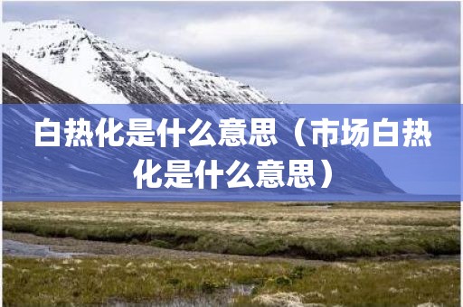 白热化是什么意思（市场白热化是什么意思）