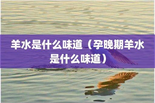 羊水是什么味道（孕晚期羊水是什么味道）