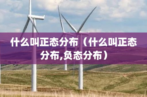 什么叫正态分布（什么叫正态分布,负态分布）