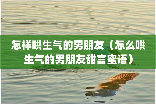 怎样哄生气的男朋友（怎么哄生气的男朋友甜言蜜语）