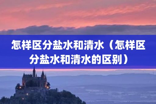 怎样区分盐水和清水（怎样区分盐水和清水的区别）