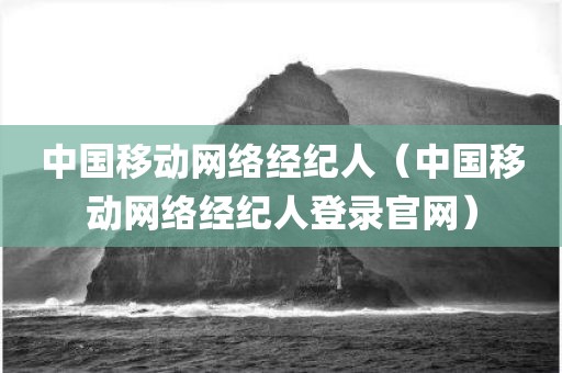 中国移动网络经纪人（中国移动网络经纪人登录官网）