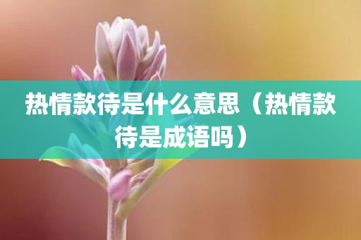 热情款待是什么意思（热情款待是成语吗）