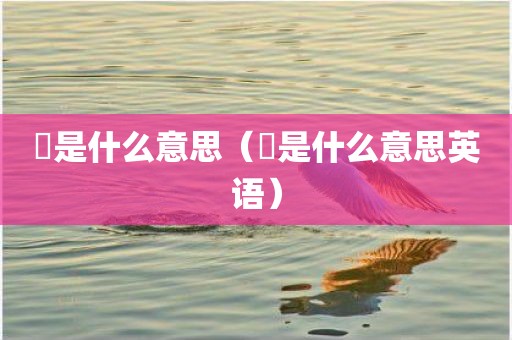 磡是什么意思（磡是什么意思英语）