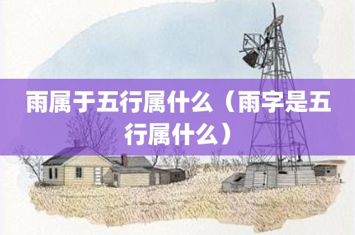 雨属于五行属什么（雨字是五行属什么）