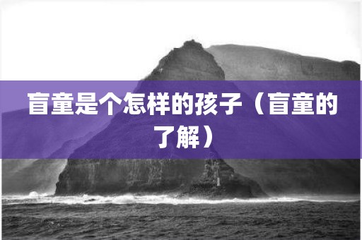 盲童是个怎样的孩子（盲童的了解）