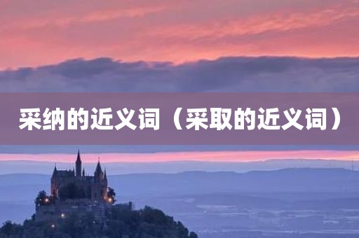 采纳的近义词（采取的近义词）