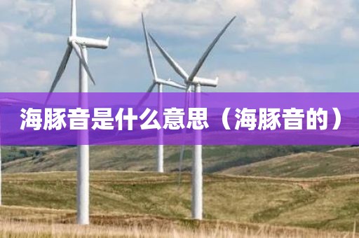 海豚音是什么意思（海豚音的）