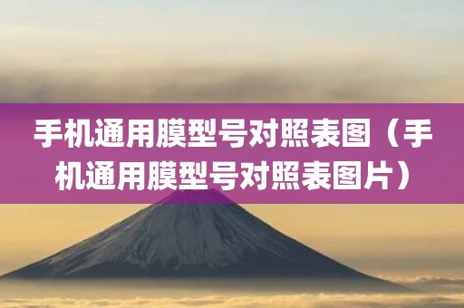 手机通用膜型号对照表图（手机通用膜型号对照表图片）