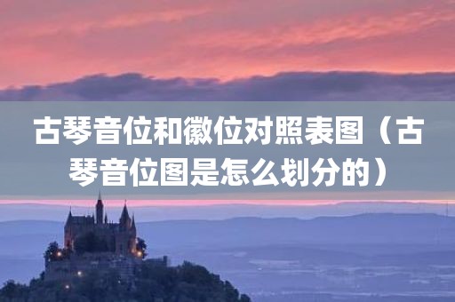 古琴音位和徽位对照表图（古琴音位图是怎么划分的）