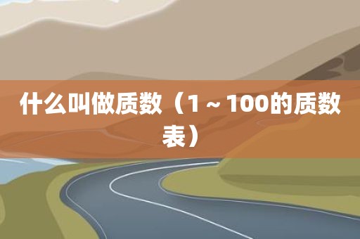 什么叫做质数（1～100的质数表）
