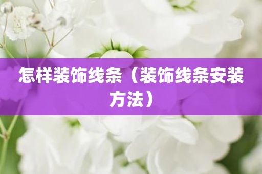 怎样装饰线条（装饰线条安装方法）