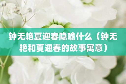 钟无艳夏迎春隐喻什么（钟无艳和夏迎春的故事寓意）