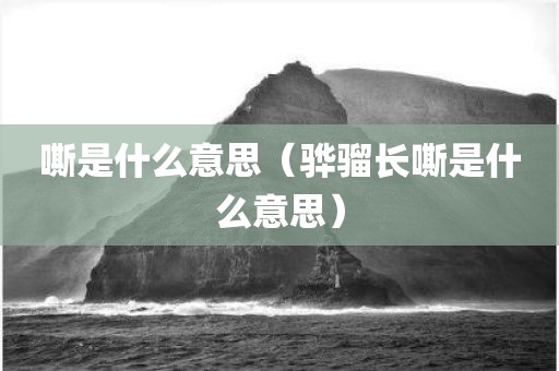 嘶是什么意思(骅骝长嘶是什么意思)